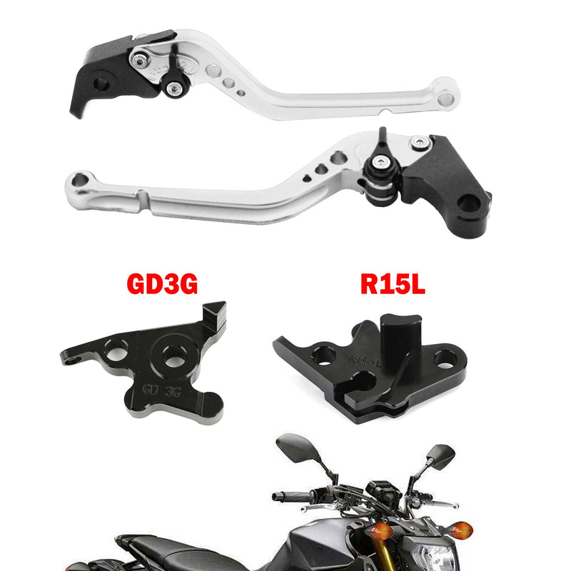 Alavanca de freio de embreagem de motocicleta longa adequada para YAMAHA MT125 2014-2019 Genérico