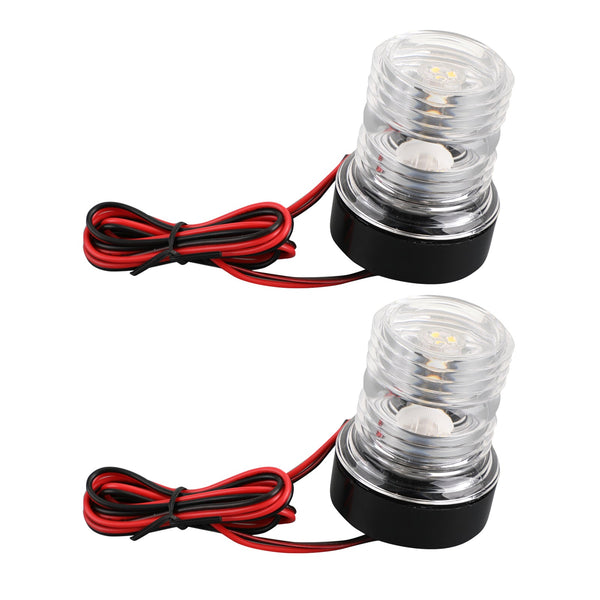 2 12V LED navigeringssignal Ljus Ankarskepp Rund Lampa för Marine Boat Yacht