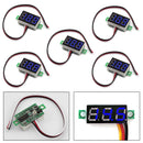 5x Mini DC 0-30V blå LED 3-digital display spænding voltmeter panel kalibrerbar