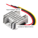 Vanntett 24V til 12V 5A 60W DC/DC strømomformer nedtrekksregulator