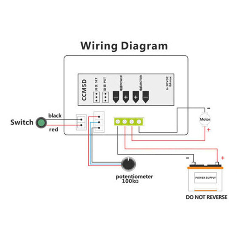 DC6-30V 12V 24V 8A 16kHz PWM Motor Drehzahlregler Speed Controller Digital