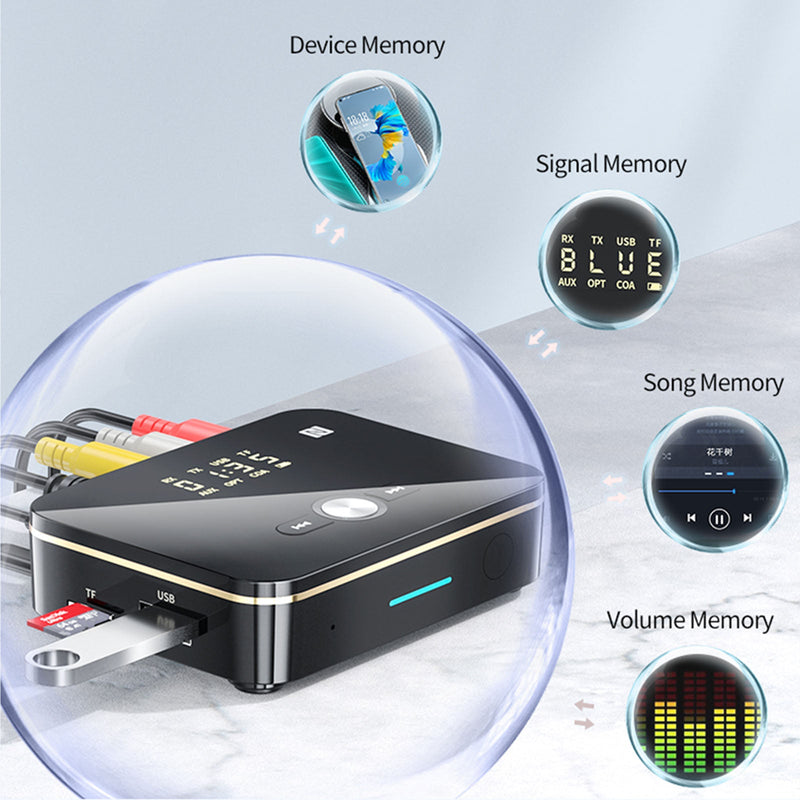 USB Bluetooth 2 i 1 sändare mottagare Trådlös NFC till 2RCA stereoadapter