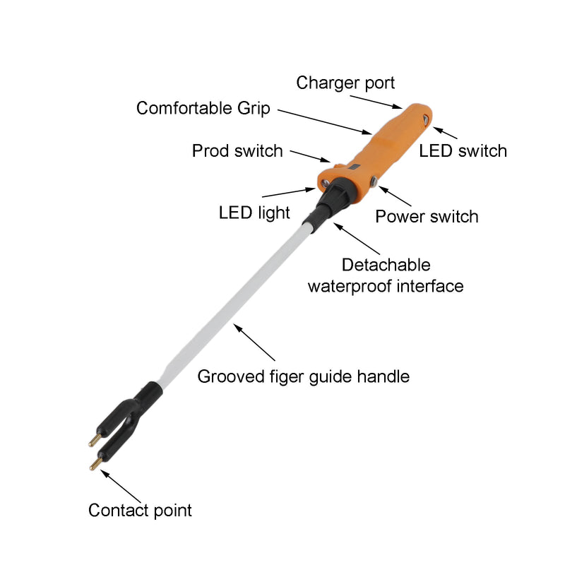 34,3" Livestock Prod Electric Cattle Prod Wiederaufladbarer Sicherheitstierstock