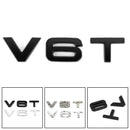 V6T Emblem Badge til Audi A1 A3 A4 A5 A6 A7 Q3 Q5 Q7 S6 S7 S8 S4 SQ5 Sort