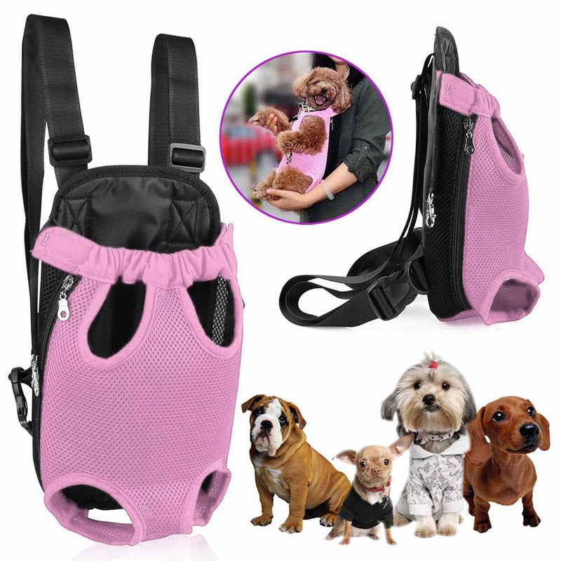 Portador portátil de malla para perros y mascotas, mochila para cachorros, bolso de hombro para viaje