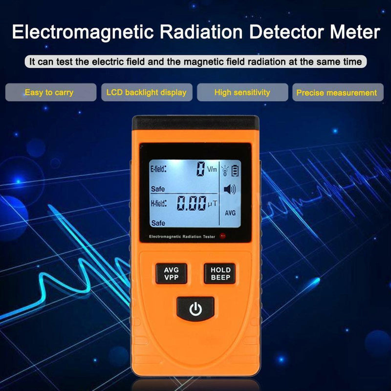 Detector de radiación de campo electromagnético LCD Digital medidor EMF dosímetro probador