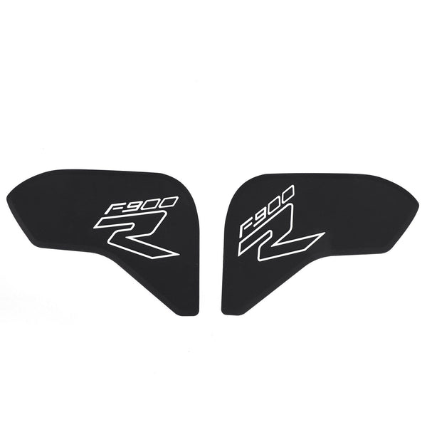 2x side tank pad drivstofftank beskyttelse for BMW F900R 2020 laget av svart gummi