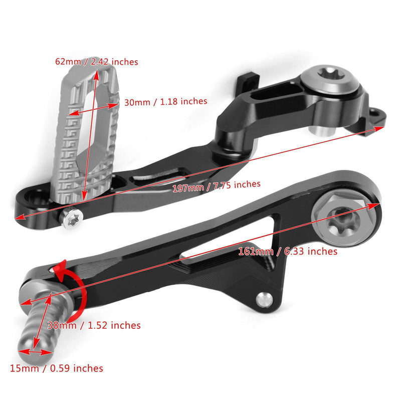 Justerbar girfotspak og bremsepedalsett, egnet for BMW R1250 GS, ADV 2019+ TI Generic