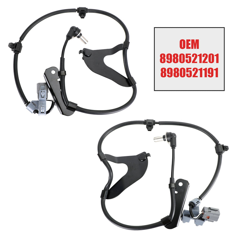 2 × sensor de velocidad de rueda ABS delantero L y R para Isuzu D-Max 2.5 Twin Turbo 2012-2019 Genérico