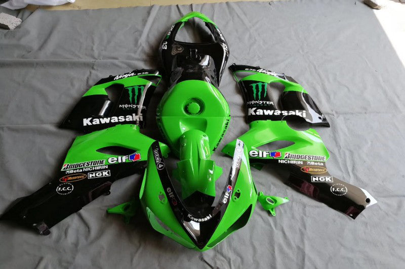 Kit de carenagem Amotopart Kawasaki ZX6R 636 2009-2012 corpo plástico ABS