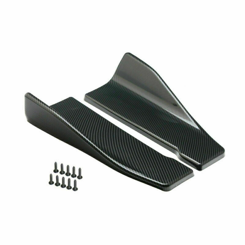 2 Stück 35 cm Rock Spoiler Hecklippenverlängerung Rocker Splitter Winglet Wings Carbon Look Generic