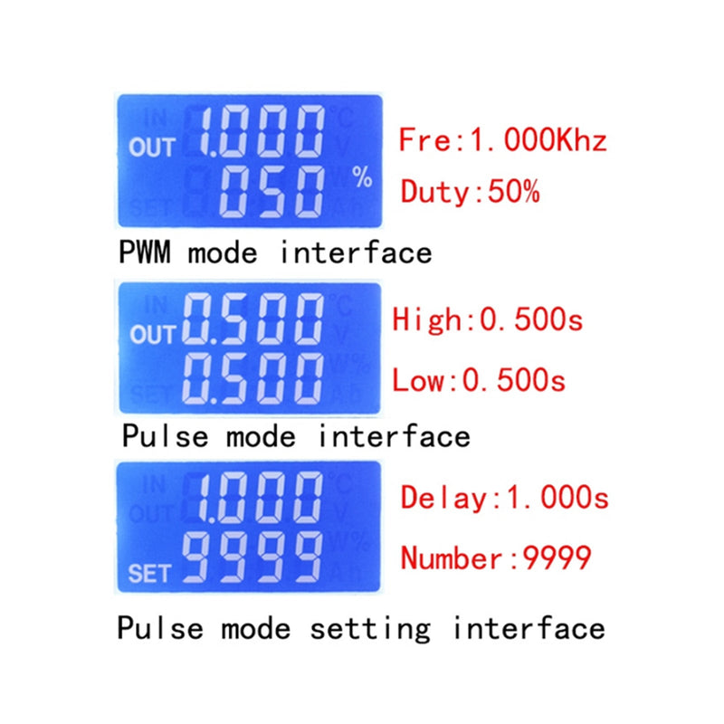 Ciclo de trabajo de frecuencia de pulso ajustable de onda cuadrada del módulo generador de señal PWM