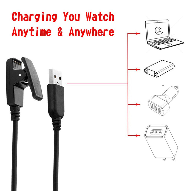 Cable de datos de carga USB para reloj Garmin Approach G10/S20/Vivomove HR