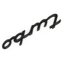 3D nálepka na auto pokovování kovovým znakem turbo loga odznak černý