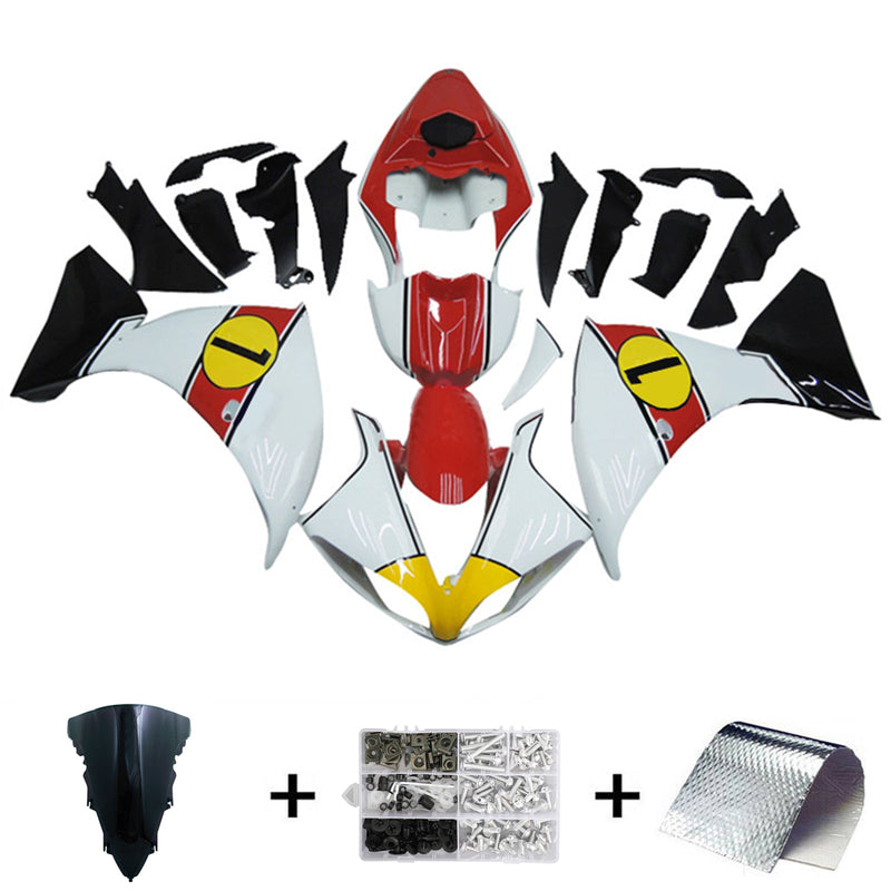 Amotopart Yamaha YZF 1000 R1 2009-2011 Juego de carenado, carrocería, plástico, ABS