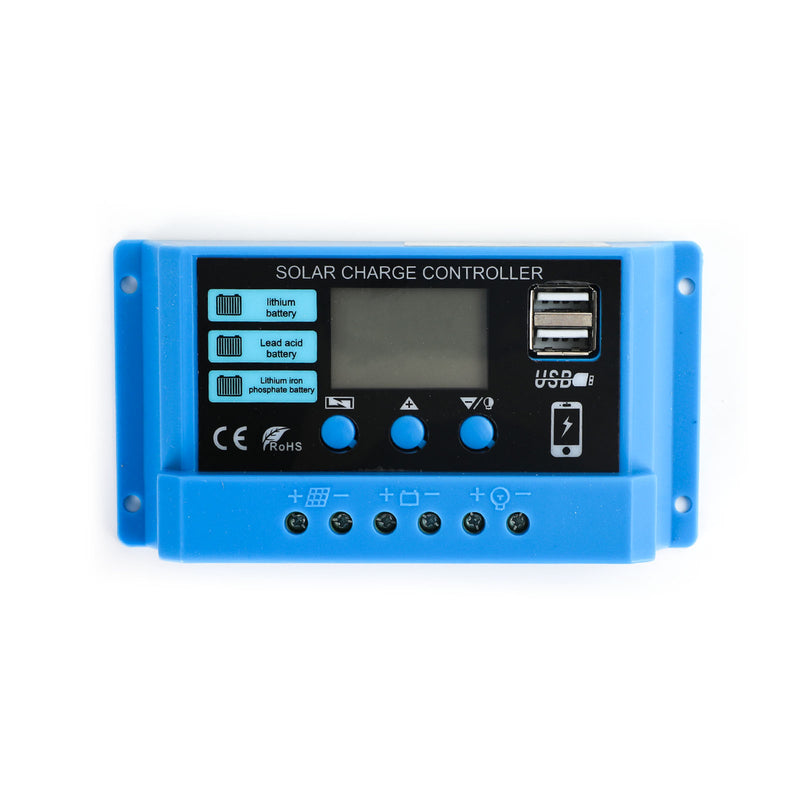 PWM 10A 20A 30A Solar Charge Controller PV-regulator för Lifepo4 Lithium Bly Acid Gel