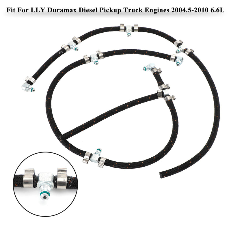 Duramax 2004-2010 6.6L Diesel Truck Engines Kit de línea de retorno de inyector de combustible