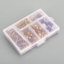 Kit de pernos de ajuste de parabrisas para motocicleta, 158 Uds., tornillo de Clip de sujeción dorado