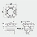 R13-135A Rundbådsvippekontakt SPST 2Pin ON-OFF 10A/250VAC 16A/125VAC