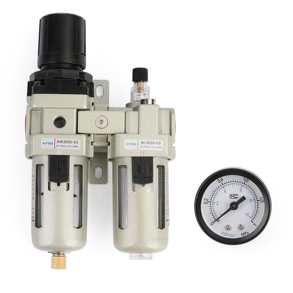 3/8" luftkompressorfilter Oljevattenavskiljare Verktyg med regulatorindikator