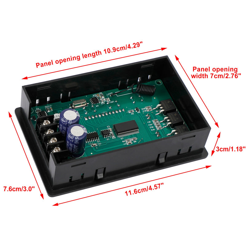 Digitaler LCD-Smart-PWM-DC-Motordrehzahlregler Drahtlose Fernbedienung 30A