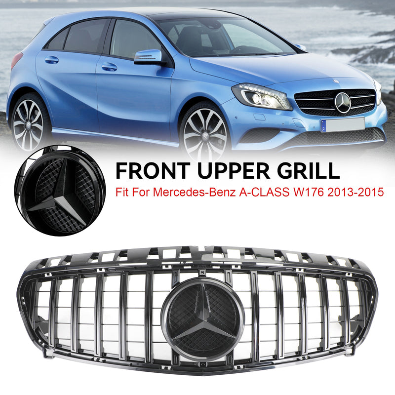 2013-2015 Mercedes Benz A Class W176 Glanssvart främre stötfångargrill