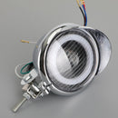 5palcový motocyklový světlomet Chrome Halo Ring DRL pro Cafe Racer Custom Bike