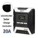 12/24/48V 20A MPPT Solar Charge Controller Panel Batteriregulator Dual USB