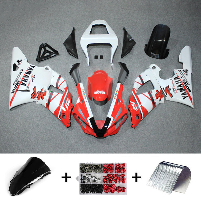 Amotopart Yamaha YZF 1000 R1 2000-2001 suojussarja, runko, muovi, ABS