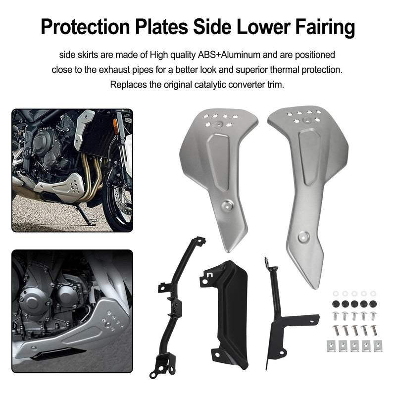 Nedre motorbukskyddsplattor sidopanel för Trident 660 2021 Generic