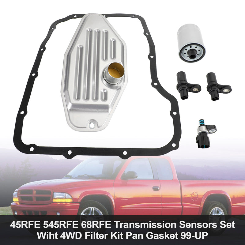 2000-2011 Dodge Pickup/Dakota 45RFE 545RFE 68RFE girkassesensorer sett med 4WD-filtersett pannepakning