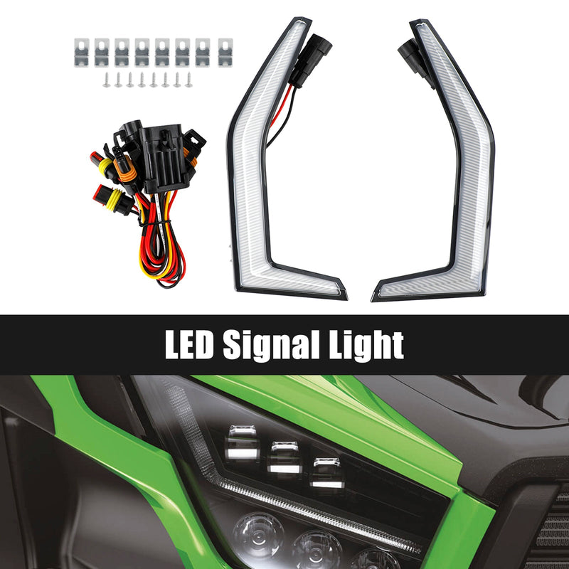 Kawasaki Teryx KRX 1000 2020-2023 Fang Accent Grill Lampy Przednie światło LED