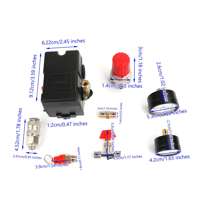 Ajuste universal del regulador del colector del interruptor de control de presión del compresor de aire