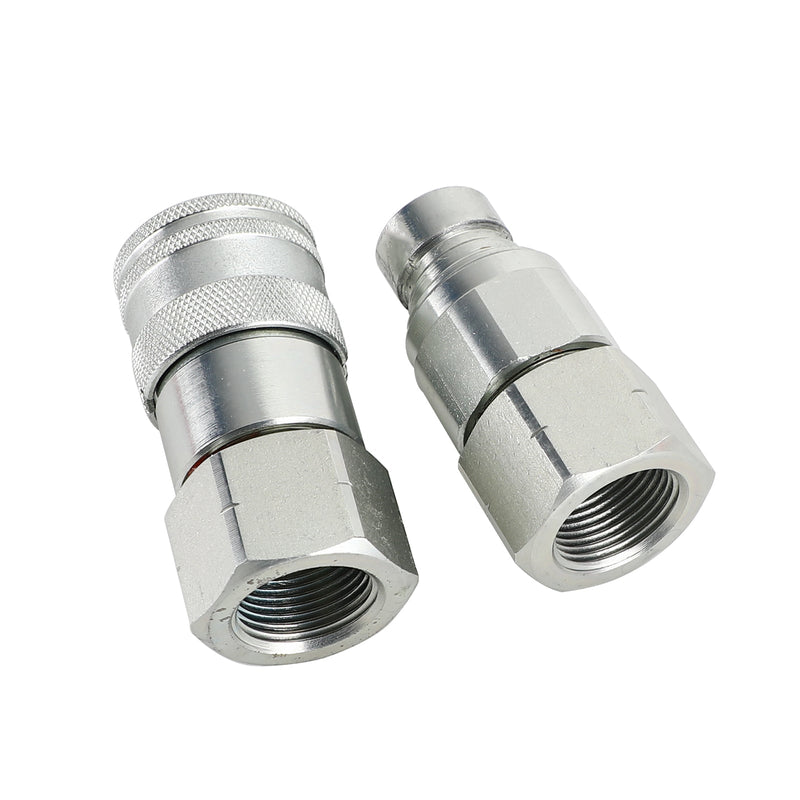 3/4" NPT-parihydraulinen tasapinnainen pikaliitin Liukuohjattu kuormaaja Bobcat ISO 16028:lle