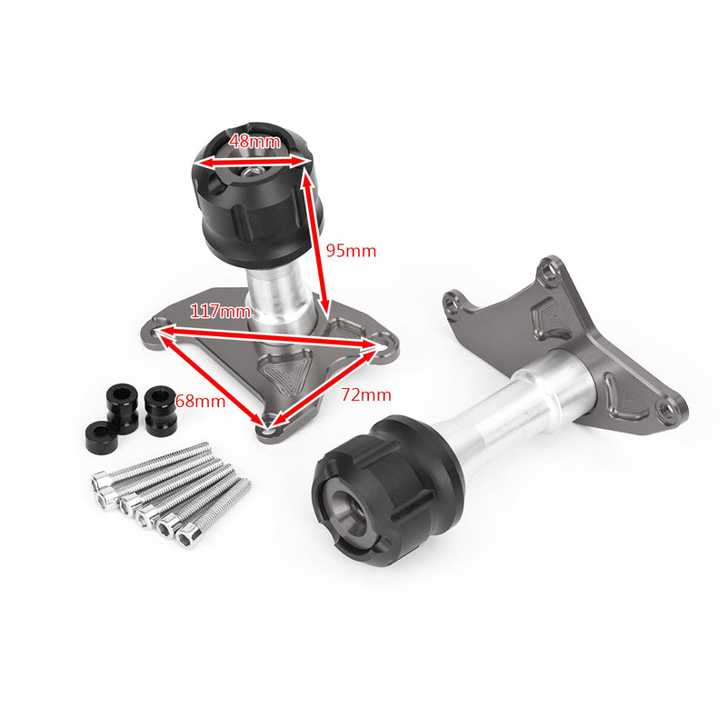 Billet ALU Protección de marco antichoque para Honda MSX125 SF Grom 125 2013-2020 Genérico