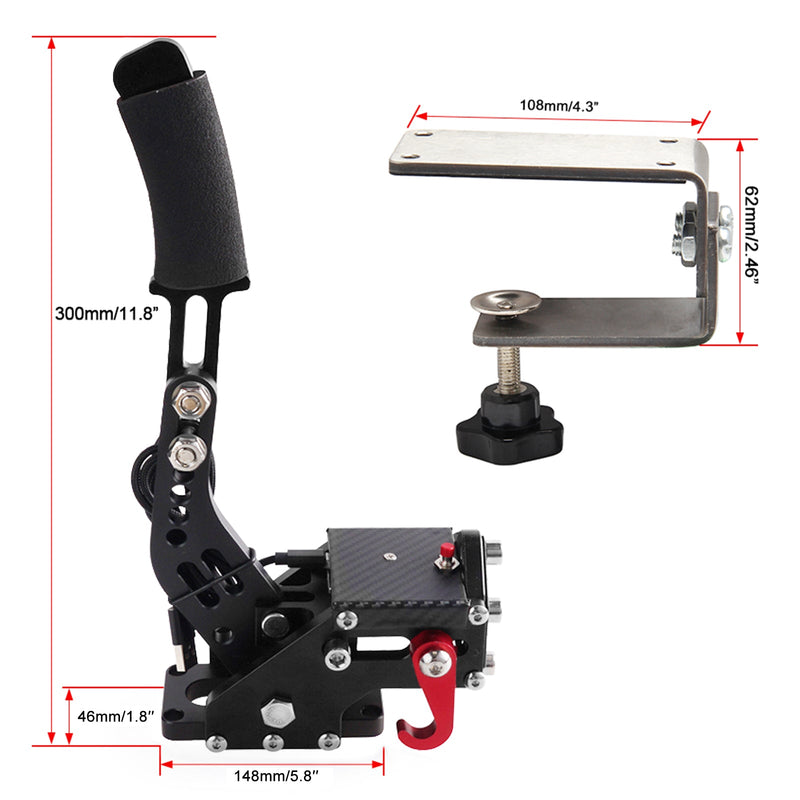 14-biters PS4/PS5 USB3.0-håndbremssett for racingspill Rattstativ G29