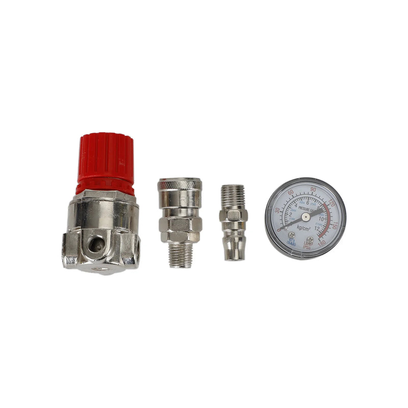 Compressor de ar 1/4" Regulador Manômetro Válvula Controle 175 Psi