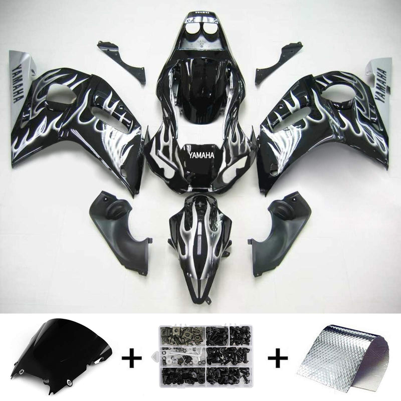 Injection Fairing Kit Body Plast ABS Passar Yamaha YZF 600 R6 1998-200 Generic