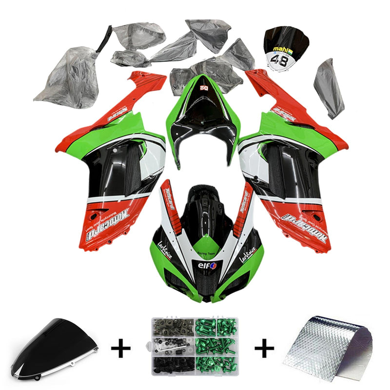 Kit de carenagem Amotopart Kawasaki ZX6R 636 2007-2008 corpo plástico ABS