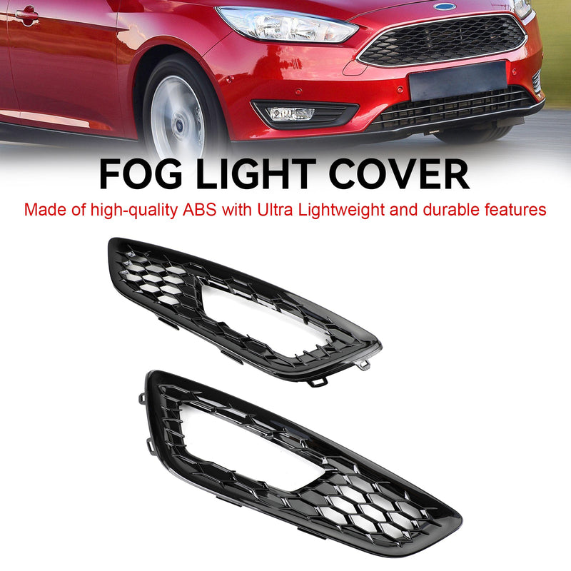 Ford Focus 2015-2017 Par foran støtfanger tåkelys Lampedeksel Bezel Grill