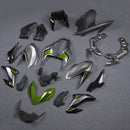 Kapota vhodná pro Kawasaki Z900 2017-2019, stříbrná zelená vstřikované plastové tělo