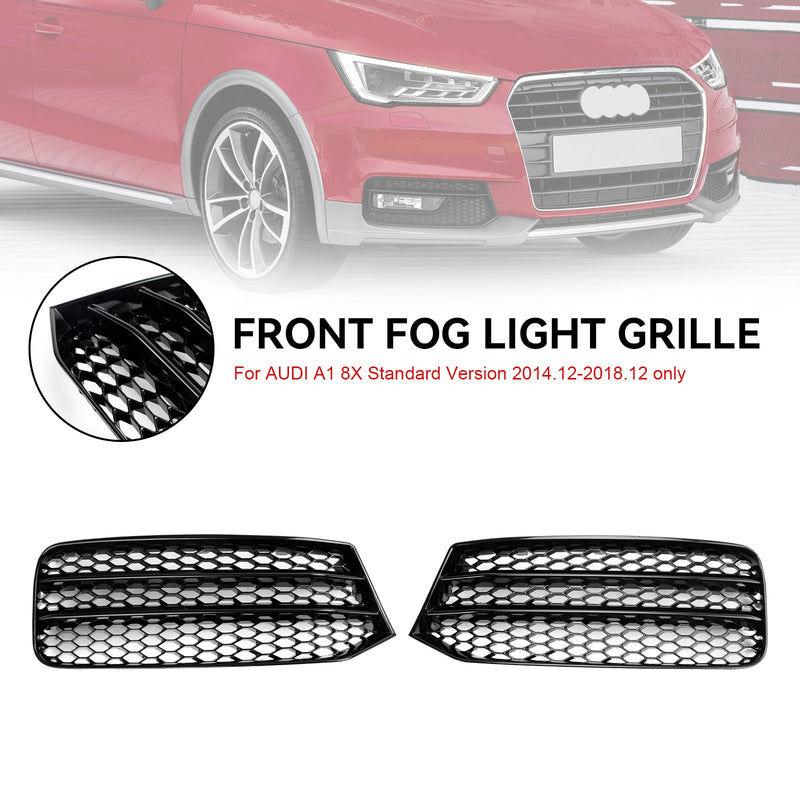 Audi A1 8X 2015-2018 Par foran støtfanger tåkelys Cover Grill