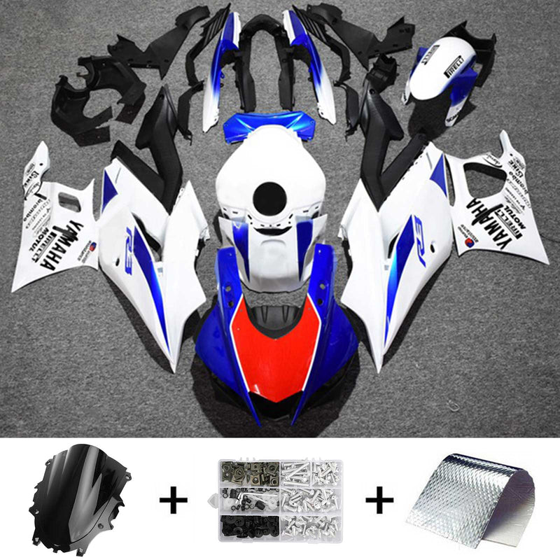 Amotopart Yamaha YZF-R3 R25 2022-2023 kåpesett Body Plastic ABS