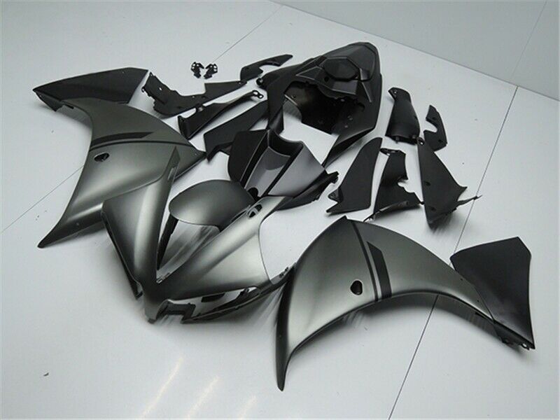 ABS Injection Plast ABS Fairing Passar Yamaha YZF R1 2012-2014 Grå Svart Generic