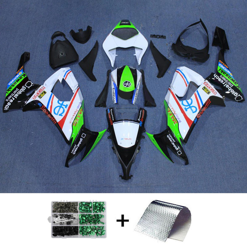 Conjunto de carenagens Amotopart para Kawasaki ZX10R 2008-2010, corpo, plástico, ABS