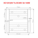 DC-DC 12V/24V-48V 3A 144W Step Up Car Power Supply Converter Regulator Vandtæt