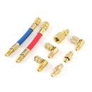 8 Stk Auto Bil A/C Air Conditioning Køling Opladning AC Adapter Slanger Sæt