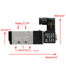 Pneumatisk elektrisk magnetventil 4V110-06 2 Position 5-vejs PT 1/8"