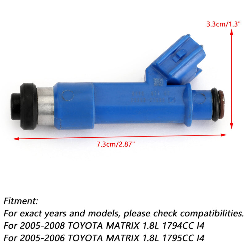 Zestaw 4 wtryskiwaczy 23250-22080 dla Toyota Corolla Matrix 23250-0D050 Generic