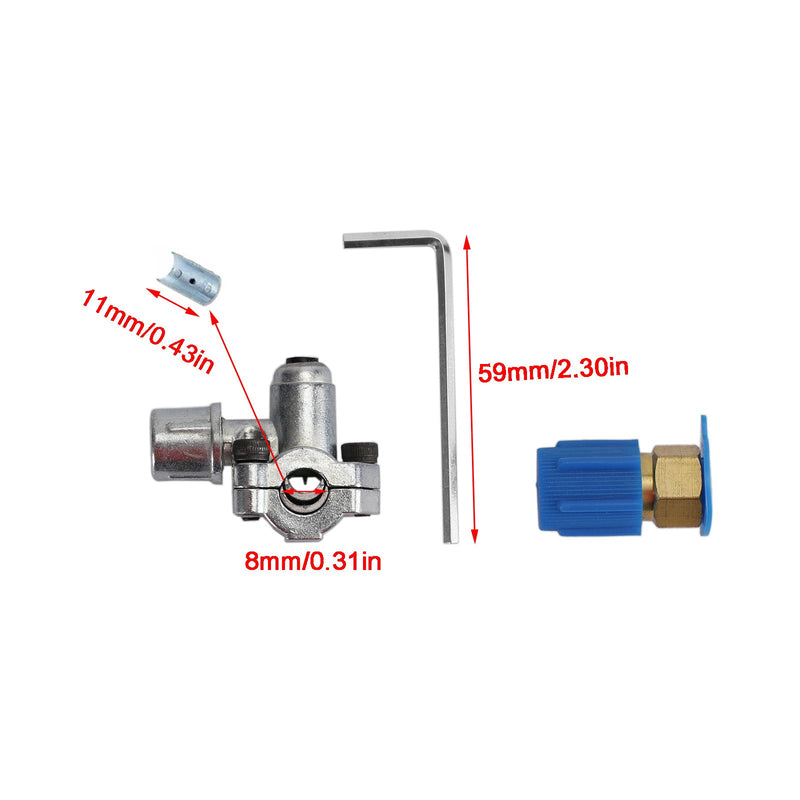 Für Kältemittel R12 R22 R134A A/C Nachrüstventil &amp; BPV31 Bullet Piercing Tap Kits